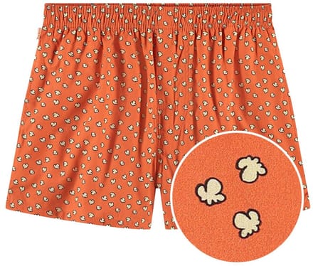 Pockies heren wijde boxershort popcorn oranje