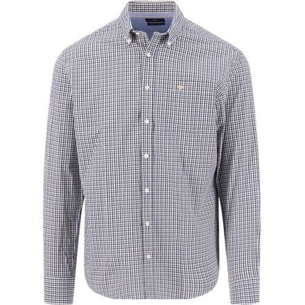 Fynch-Hatton Overhemd Seasonal Combi Check Button-Down Tangerine / male