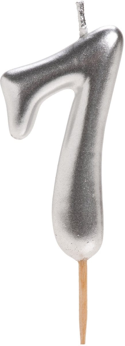 Dekora Silver Comic Birthday Candle - 7