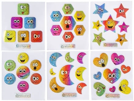 Duckiez stickers Emoties Glitter - 100 stuks