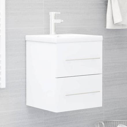 vidaXL - Wastafelkast - 41x38,5x48 - cm - bewerkt - hout - wit