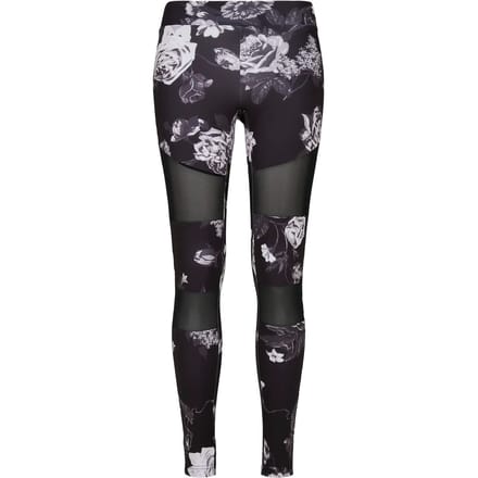 Urban Classics - Tech Mesh AOP Legging - M - Zwart/Wit