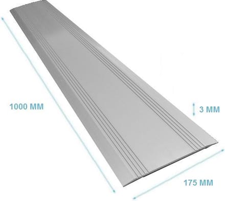 Drempelvervanger - 3 x 175 x 1000 mm - Aluminium Drempelhulp