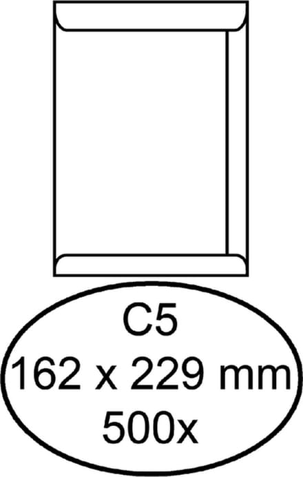 Envelop quantore akte c5 162 x 229 100 gr wit