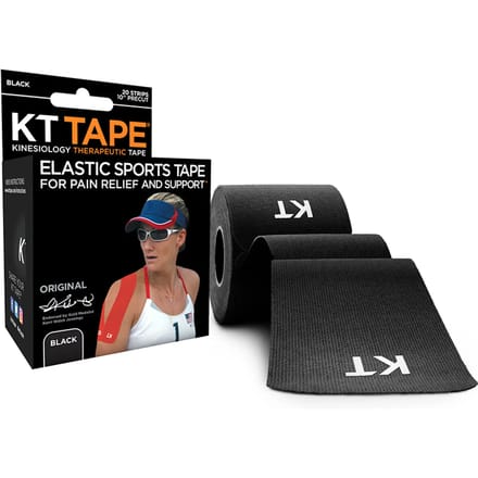 KT Tape Original  - Voorgesneden Strips - Zwart - 5cm x 5m