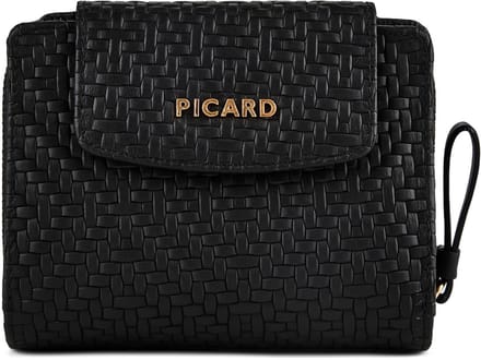 PICARD Leren portemonnee Day Trip 1 Zip Wallet Black zwart