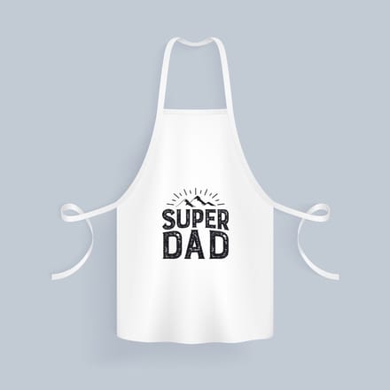 Akyol - super dad Keukenschort - Papa - vader - cadeau - vaderdag - 82 bij 71 cm