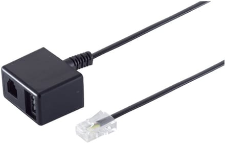 RJ45 - TAE-N + RJ11 adapter | 4-aderig (8P4C/6P4C) | 0,10 meter