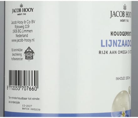 JH LIJNZAAD OLIE INWENDIG