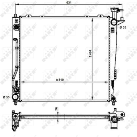 Radiator, motorkoeling NRF 59201
