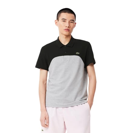 Lacoste Herenpoloshirt met kleurblok (Grijs)