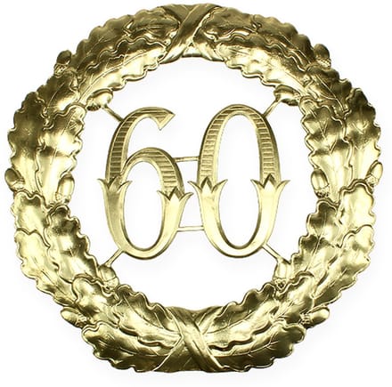 Jubileumnummer 60 in goud Ø40cm