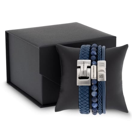 STEEL & BARNETT - Geschenkset Heren - Premium Set Blauw - Maat S