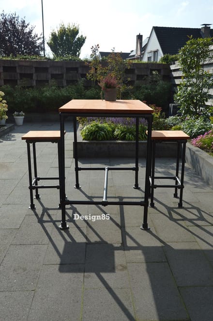 Design85 Tuintafel Margriet Bartafel Buiten 120 cm x 76 cm Weerbestendig