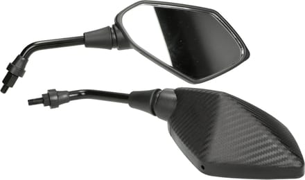 Mezoly Spiegelset EVO Piaggio Zip - Motor Spiegels Carbon Look - Brommer Spiegel Universeel