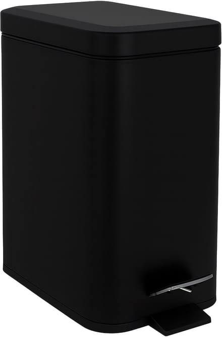 Badkamer prullenbak - 5 l - mat - softclose - zwart