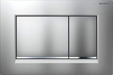 Geberit Sigma20 bedieningsplaat - 2-toets spoeling - vierkant - mat chroom