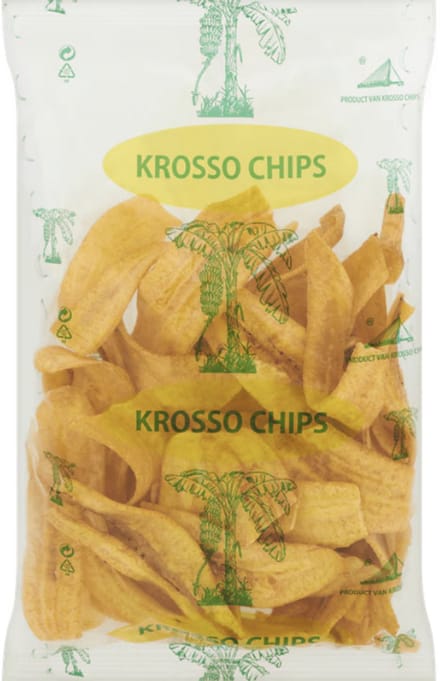 Krosso Bananen Chips Lang (2x150 gram)