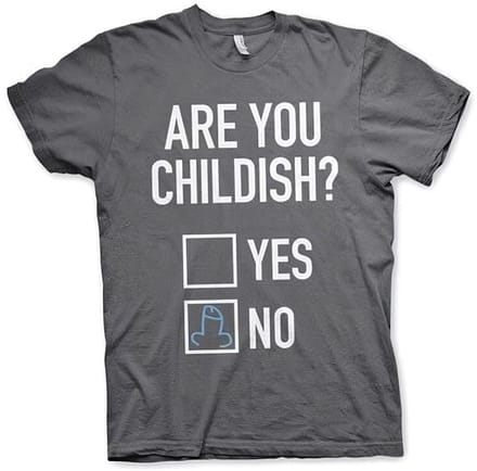 Hybris Are You Childish T-shirt donkergrijs