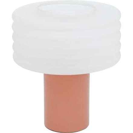 Atmosphera Asti Tafellamp - Roze Glas, Hoogte 36 cm
