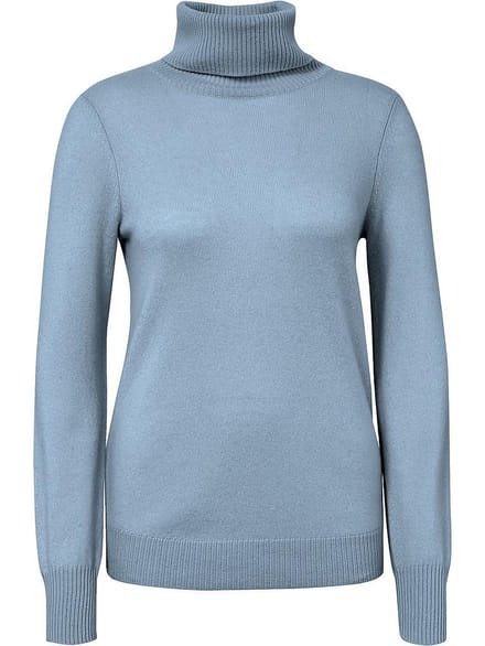 Coltrui 100% kasjmier lange mouwen Van Peter Hahn blauw