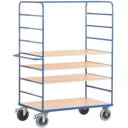 Etagewagen met 4 etages, L 1000 x B 700 mm, draagvermogen 600 kg