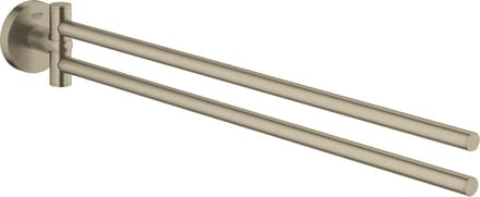 GROHE Essentials handdoekhouder met twee draaibare armen - Mat Nikkel