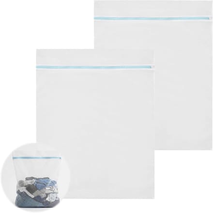 Set Waszakken - Wasmachinetassen - Kleding Beschermen - Robuuste Ritssluiting - 2 stuks 60x80cm - Wit