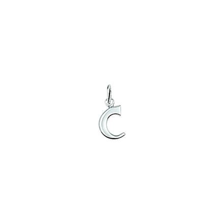 Zilver Gerhodineerde Hanger letter C 1330001