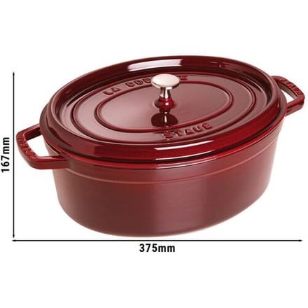 STAUB LA COCOTTE - Kookpot - Ovaal - 310mm - Gietijzer - Grenadine rood