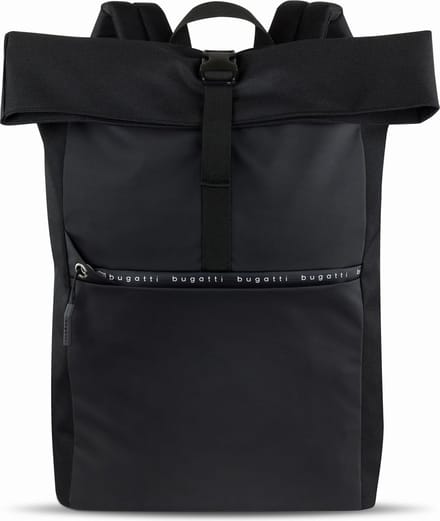 bugatti Rugzak met laptopvak Blanc DeLight Rolltop Backpack 15L Black Zwart