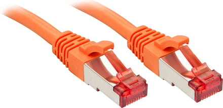 LINDY 47807 RJ45 Netwerkkabel, patchkabel CAT 6 S/FTP 1.00 m Oranje Snagless 1 stuk(s)