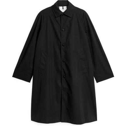ARKET Al Relaxed Carcoat Black Taglia: 48 Short | Cappotti monopetto Outlet | Uomo | Nero