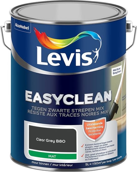 Levis - Easyclean Tegen Zwarte Strepen Mix - Clear Grey B80 - Mengverf - 5 L