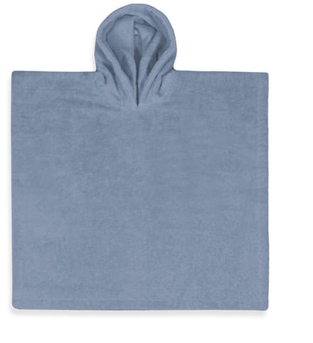 Gepersonaliseerde badponcho Large grey/blue met naam geborduurd 1-6 jaar