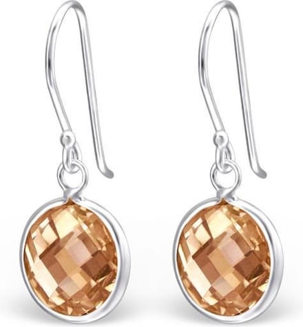 Montebello Oorbellen Caley Champagne - 925 Zilver E-Coating - 10x25mm