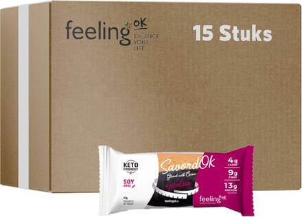 Feeling OK | Savoiardo Glassato | Kokos Chocolade | Voordeelpakket | 15 x 43 gram