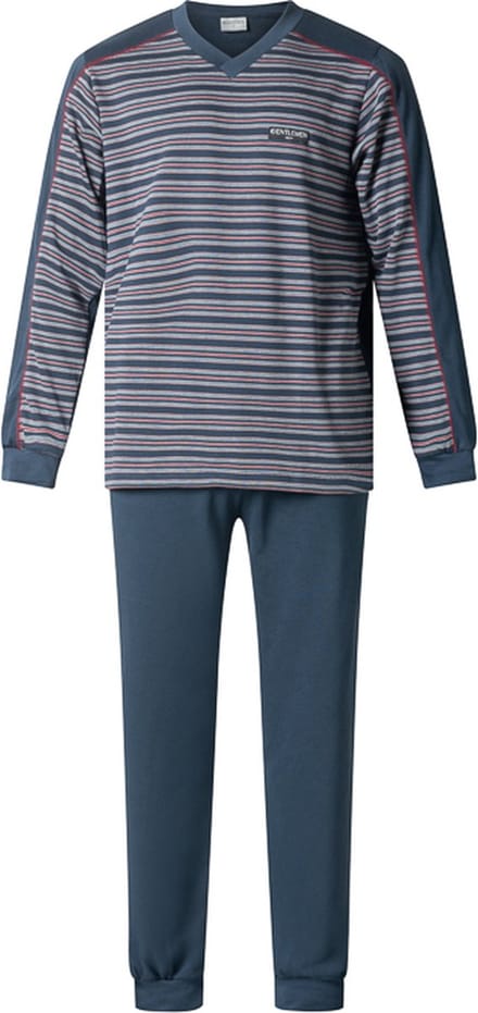 Gentlemen - warme heren pyjama 114248 - double jersey - V-hals - maat XL