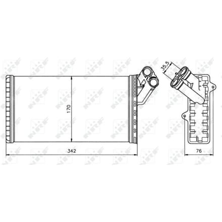 Warmtewisselaar, interieur verwarming NRF 58066