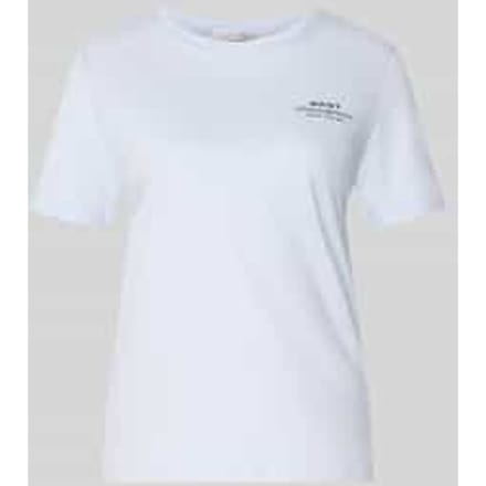 T-shirt met labelprint en ronde hals