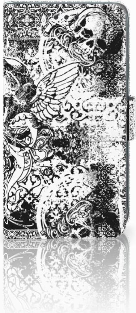 Book Case voor Telefoonhoesje met Naam Apple iPhone Xr Skulls Angel