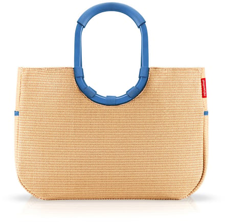 reisenthel shopping loopshopper L - Shoppingtasche mit Bügel 46 cm (frame raffia blue)
