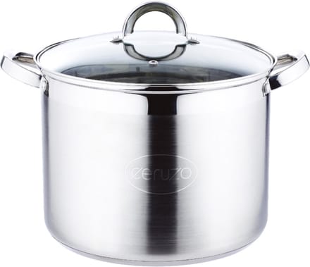 Ceruzo RVS Soeppan - Ø 26 cm -H 19 cm - 9.5 liter - Stamppot Pan-Inductie