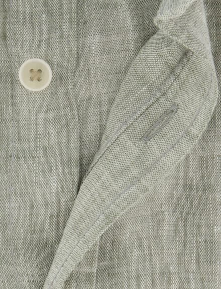 Overhemd Casa Moda Casual fit lichtblauw gemeleerd borstzak