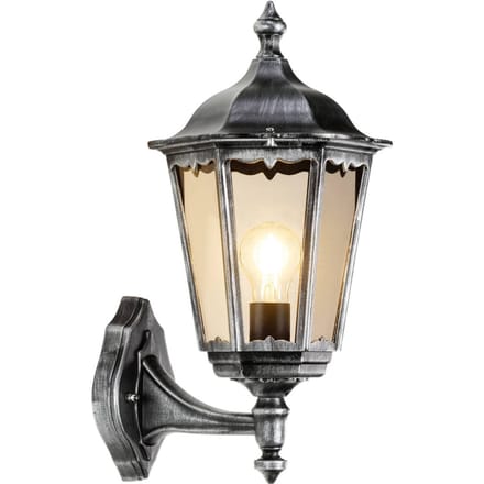 LCD Buitenwandlamp 1110 lantaarn staand zwart-zilver
