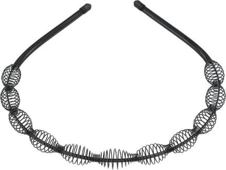 Haarsoires Haarband Diadeem 1cm – Gedraaid Patroon – Metaal – Zwart