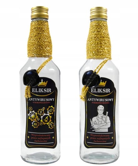 Bimberek Eliksir Antyvirus - Decoratieve Fles - 500ml - Glas - Sterk en Decoratief