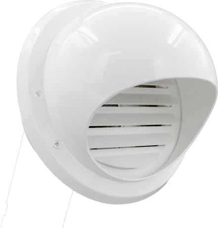 Weha Bolrooster, aansluitingsdiameter Ø125mm, kunststof wit