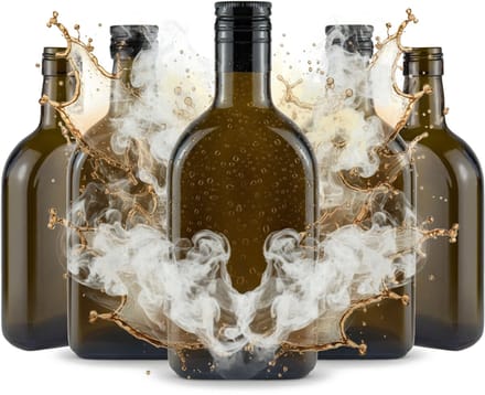 Bimberek - Rumfles Donker Glas - 350ml - Set van 50