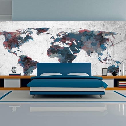 Fotobehang XXL - World map on the wall